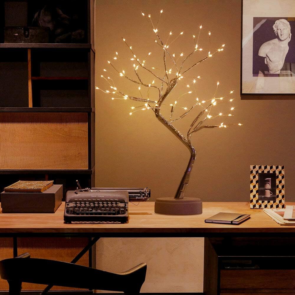 Warm White 60LED Battery Tree Lights