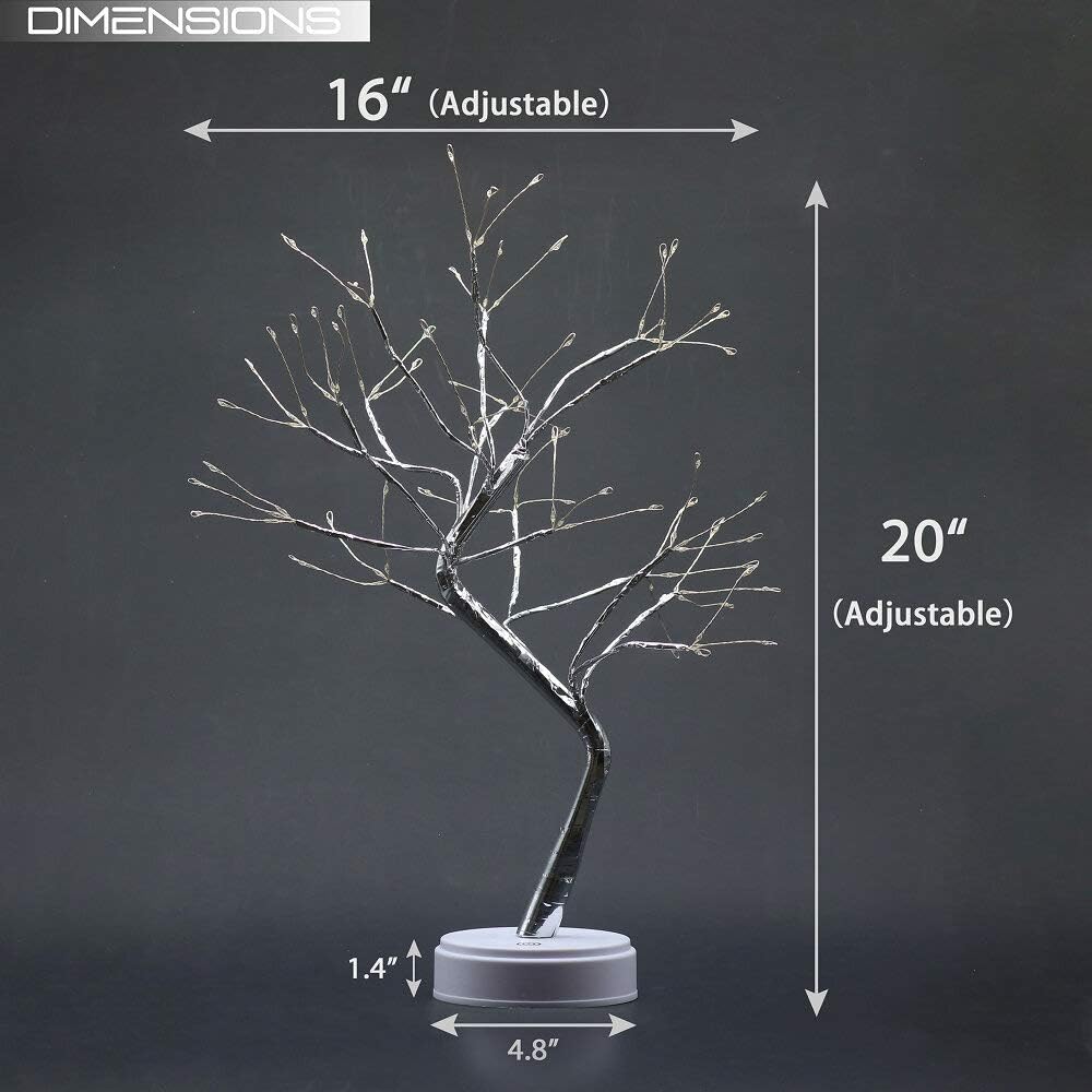 Warm White 60LED Battery Tree Lights