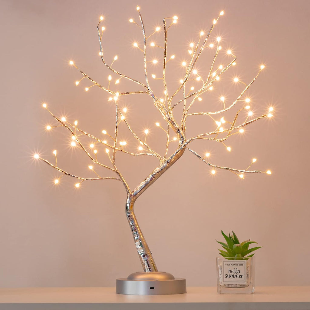 Warm White 60LED Battery Tree Lights