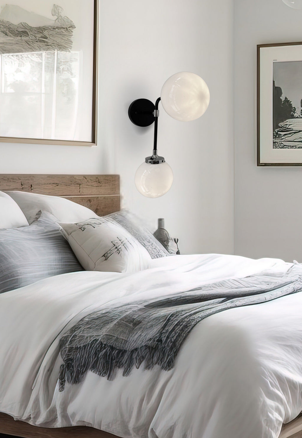 Ultra Modern Duo Wall Sconce Light Fixture