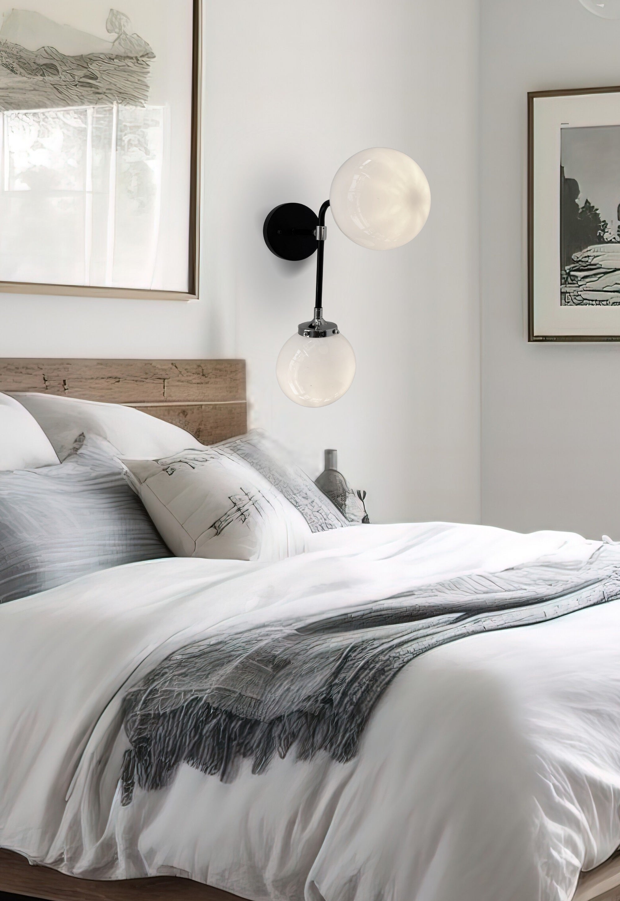 Ultra Modern Duo Wall Sconce Light Fixture