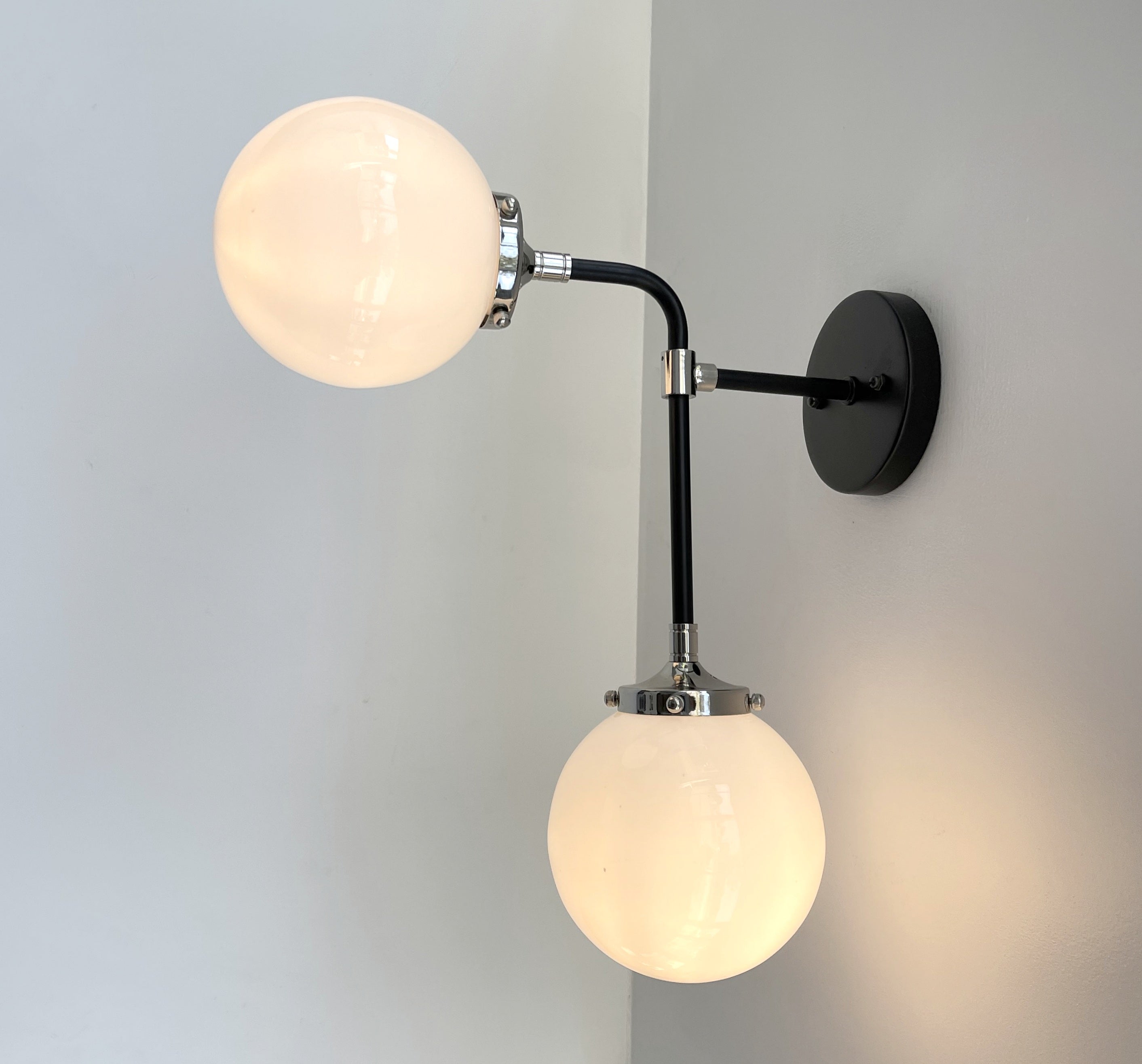 Ultra Modern Duo Wall Sconce Light Fixture