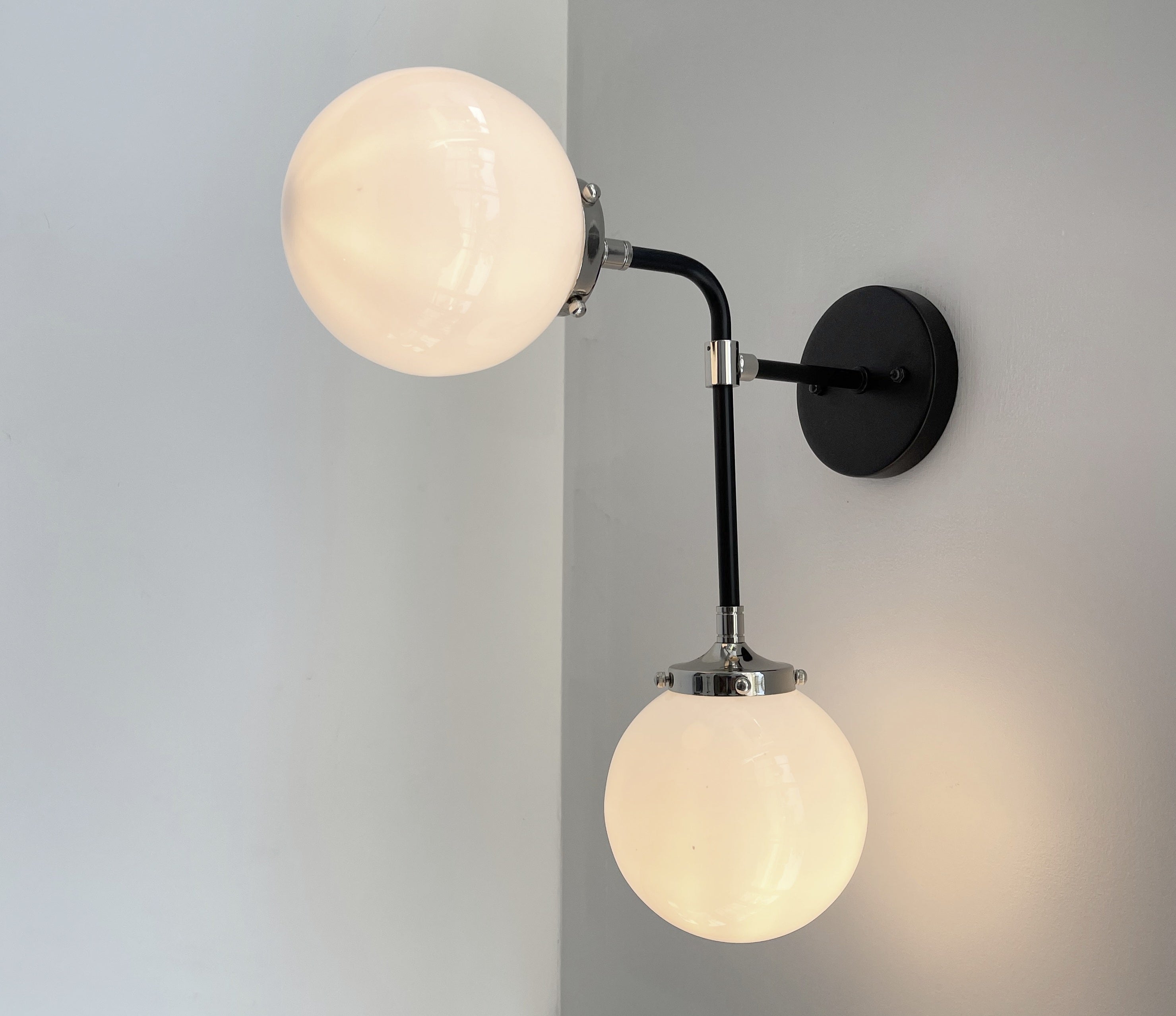 Ultra Modern Duo Wall Sconce Light Fixture