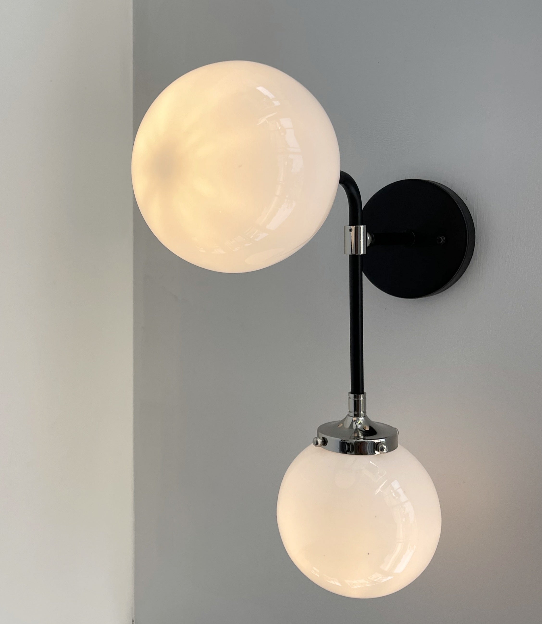 Ultra Modern Duo Wall Sconce Light Fixture