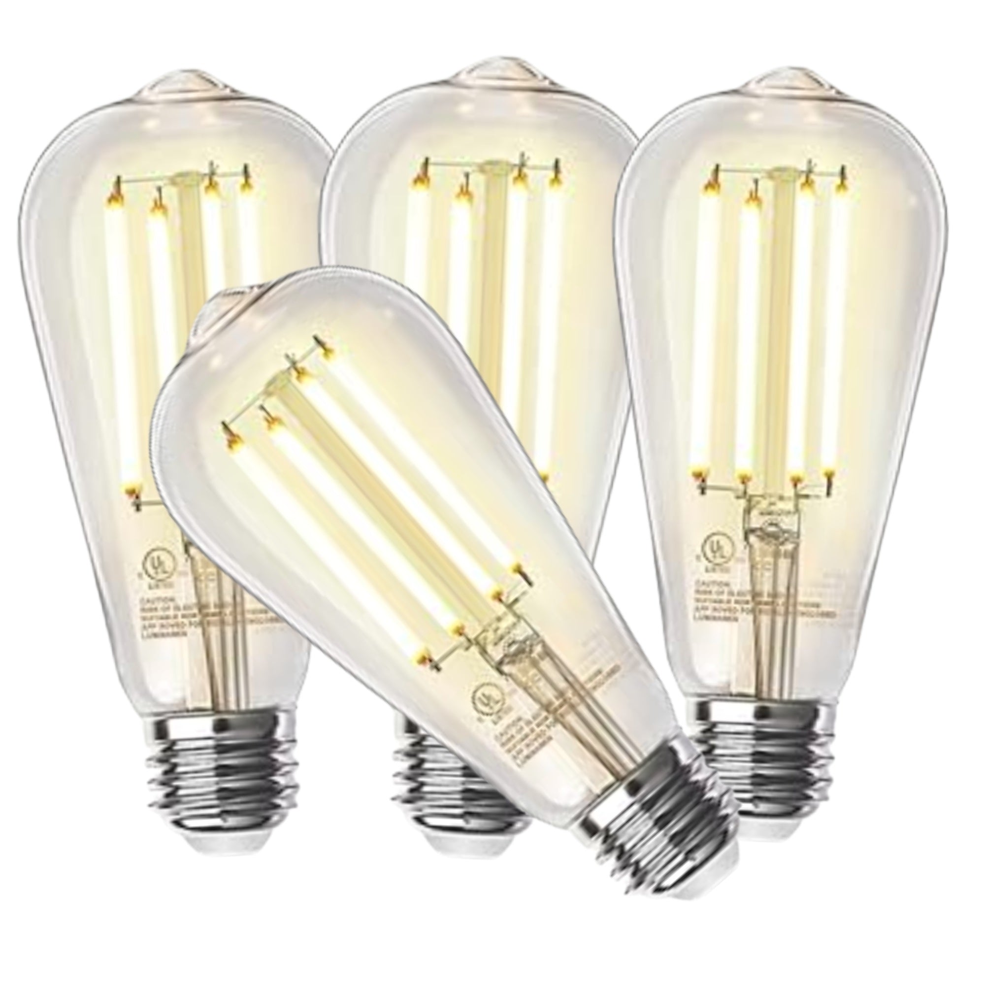 Dimmable Vintage Teardrop LED Bulbs – 4‑Pack