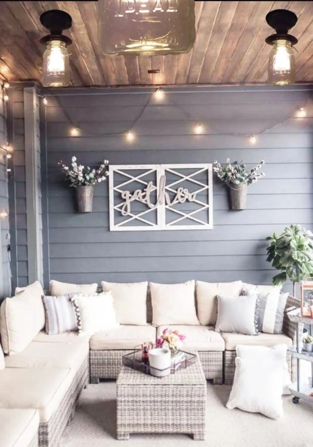 Mason Jar Outdoor Exterior Porch Ceiling Light with Vintage Jar
