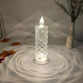 Battery LED Rose Refraction Candle Lamp