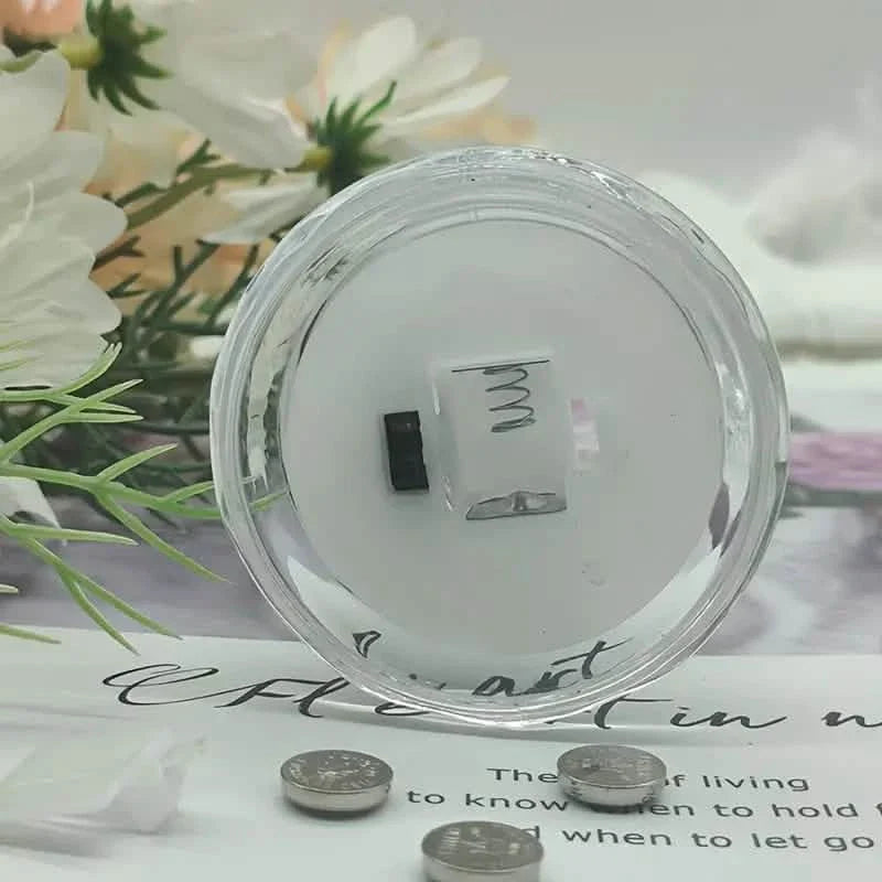 Battery LED Rose Refraction Candle Lamp