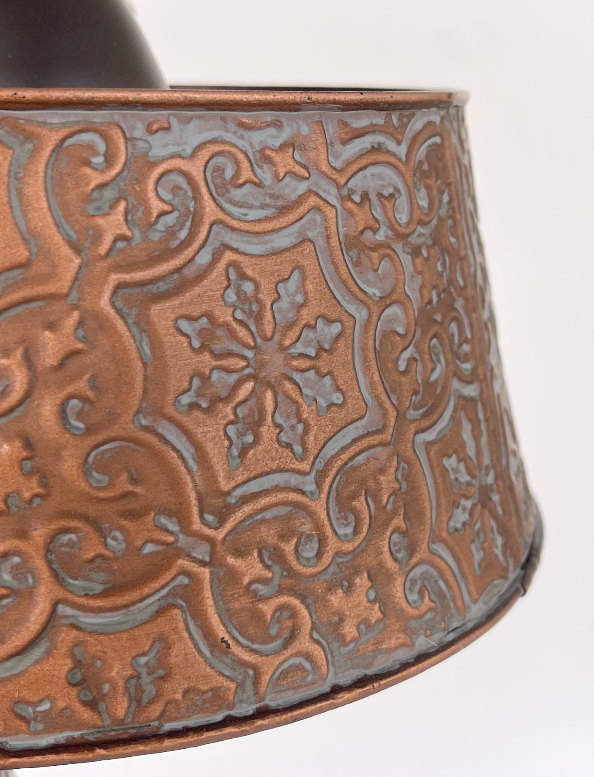 Copper Trio Ornate Chandelier Light