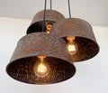 Copper Trio Ornate Chandelier Light