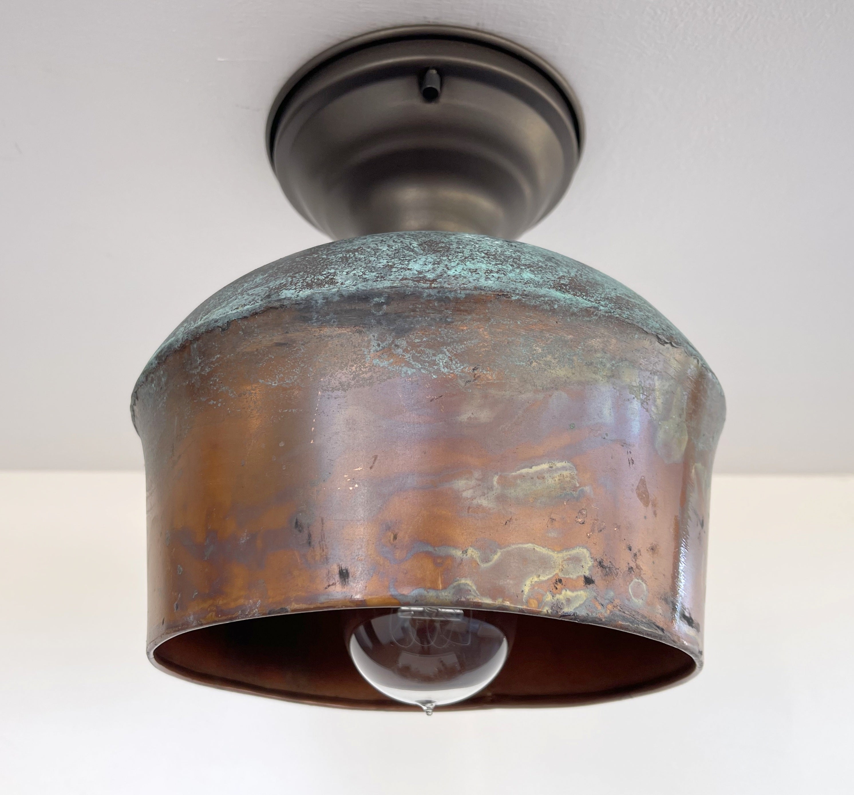 Handcrafted Copper Farmhouse Ceiling Light Flush Mount