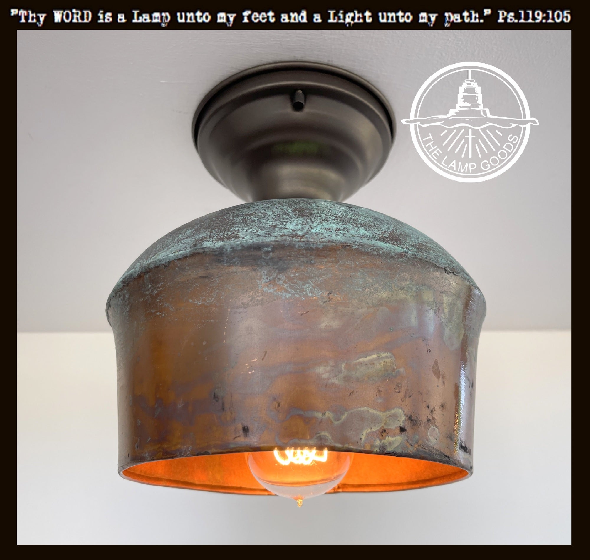 Modern Handcrafted Copper Pendant Light 8.5"