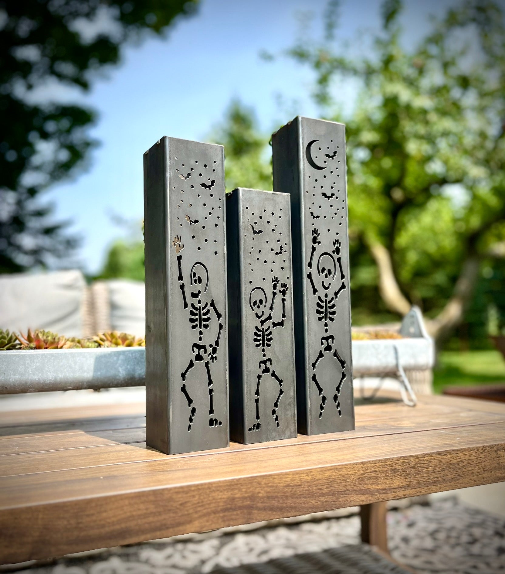 Dancing Bones Solar Steel Tube Lights
