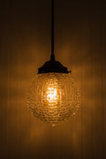 Diamond Square Clear Antique Glass Pendant Light