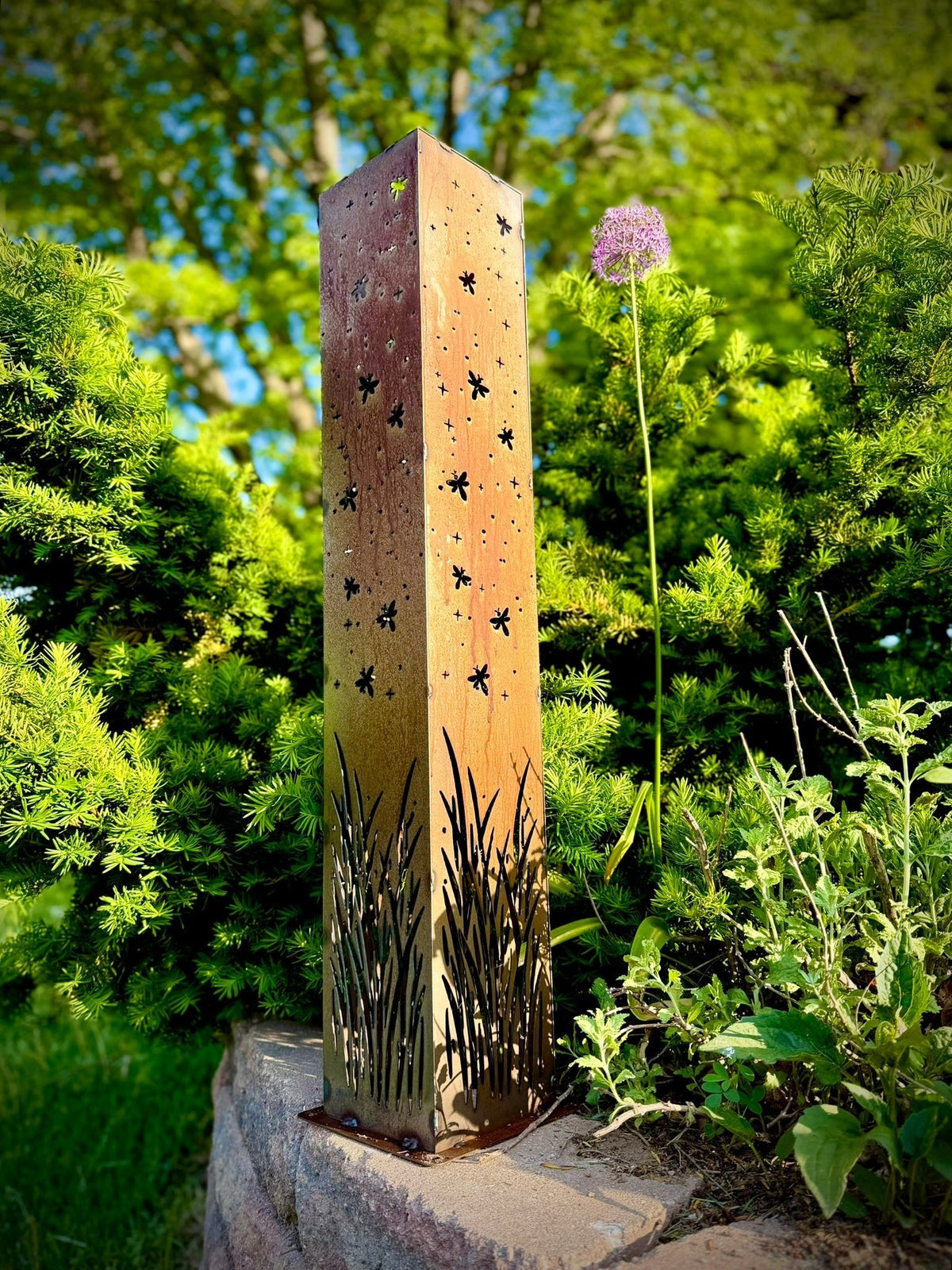 Firefly Meadow Steel Luminary Pillar | Multiple Sizes