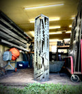 Deer at Dusk Corner Solar Pillar Steel