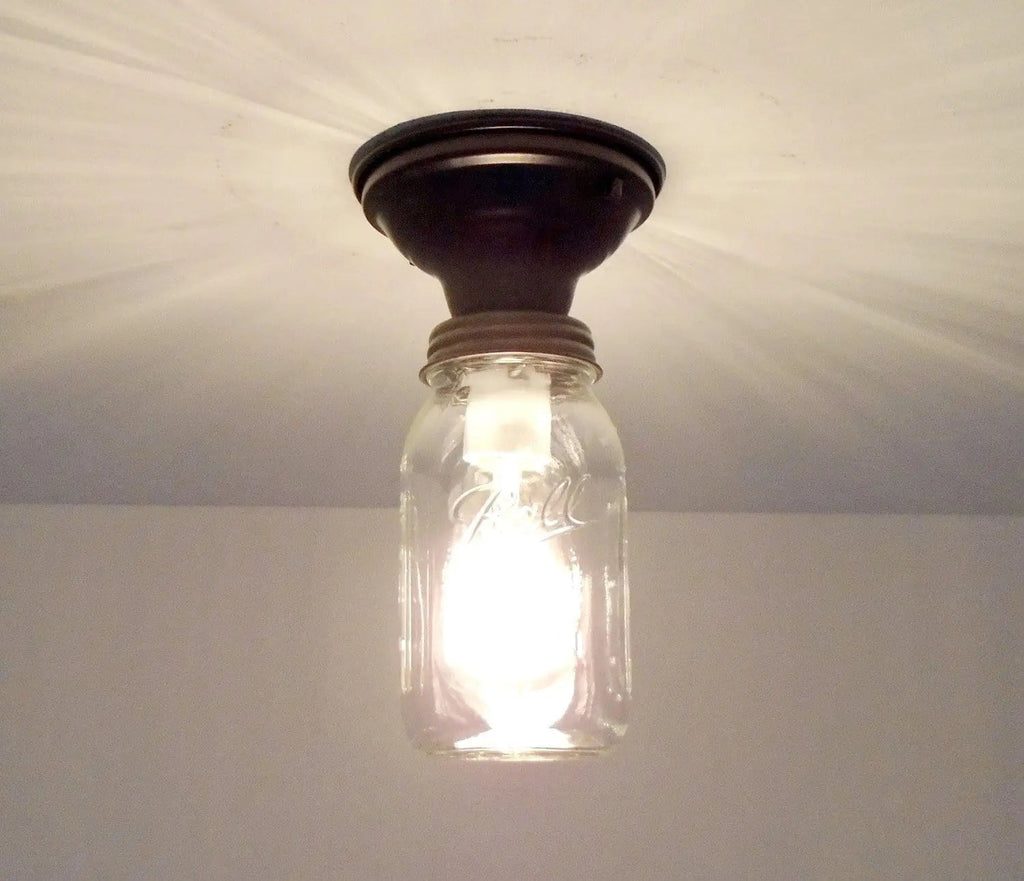 Mason Jar Ceiling Light