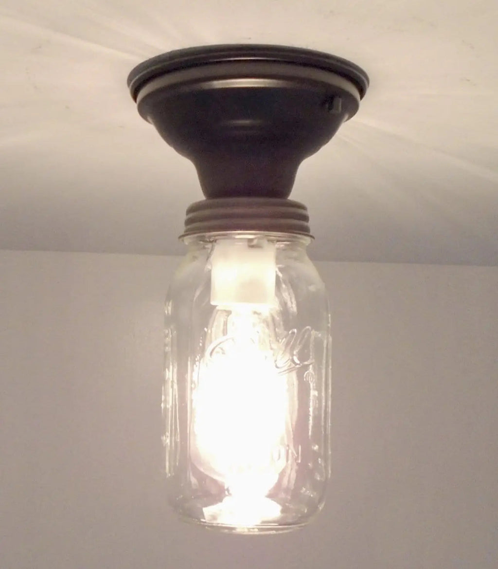 Mason Jar Ceiling Light