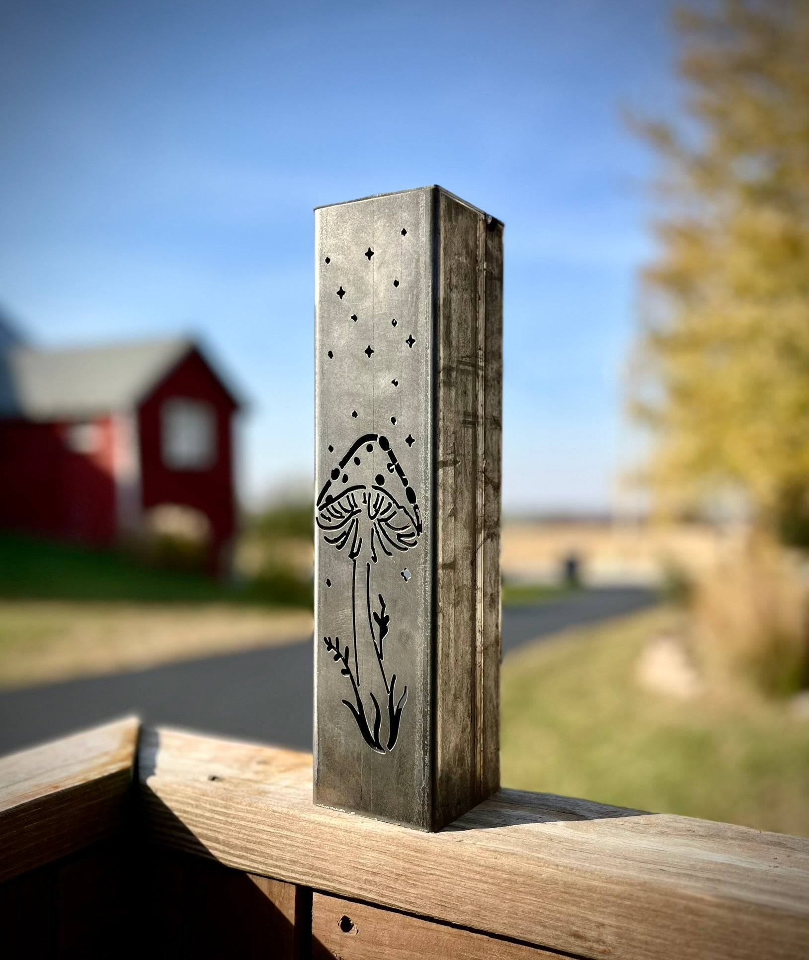 Steel Fungi Solar Mushroom Lights