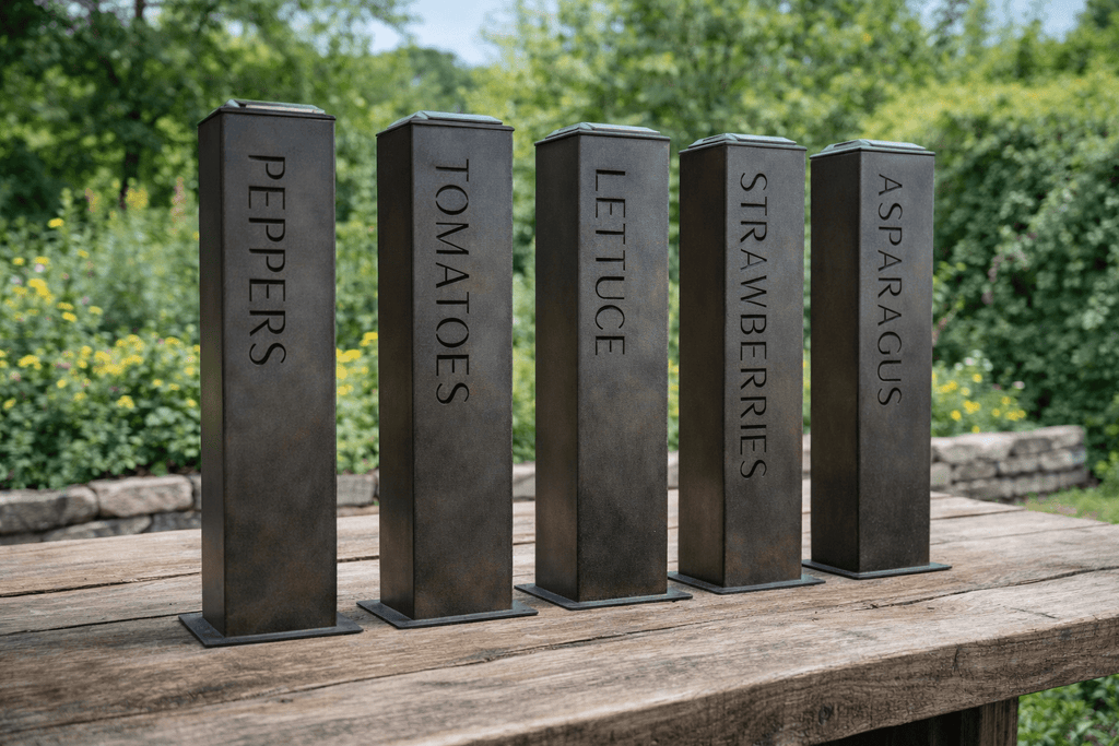 Garden Glow Solar Steel Pillar Light