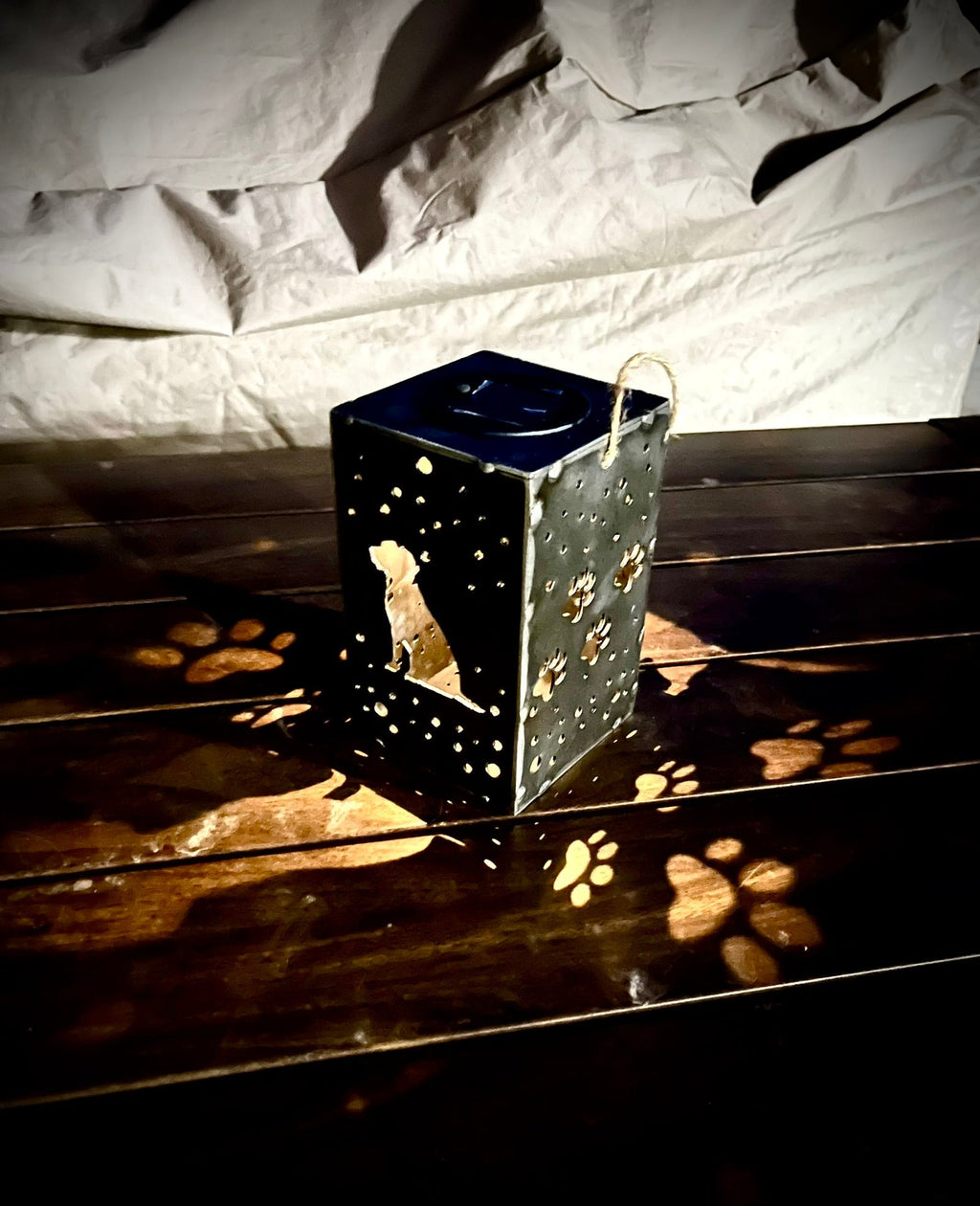 Puppy Cube Steel Hanging Solar Light
