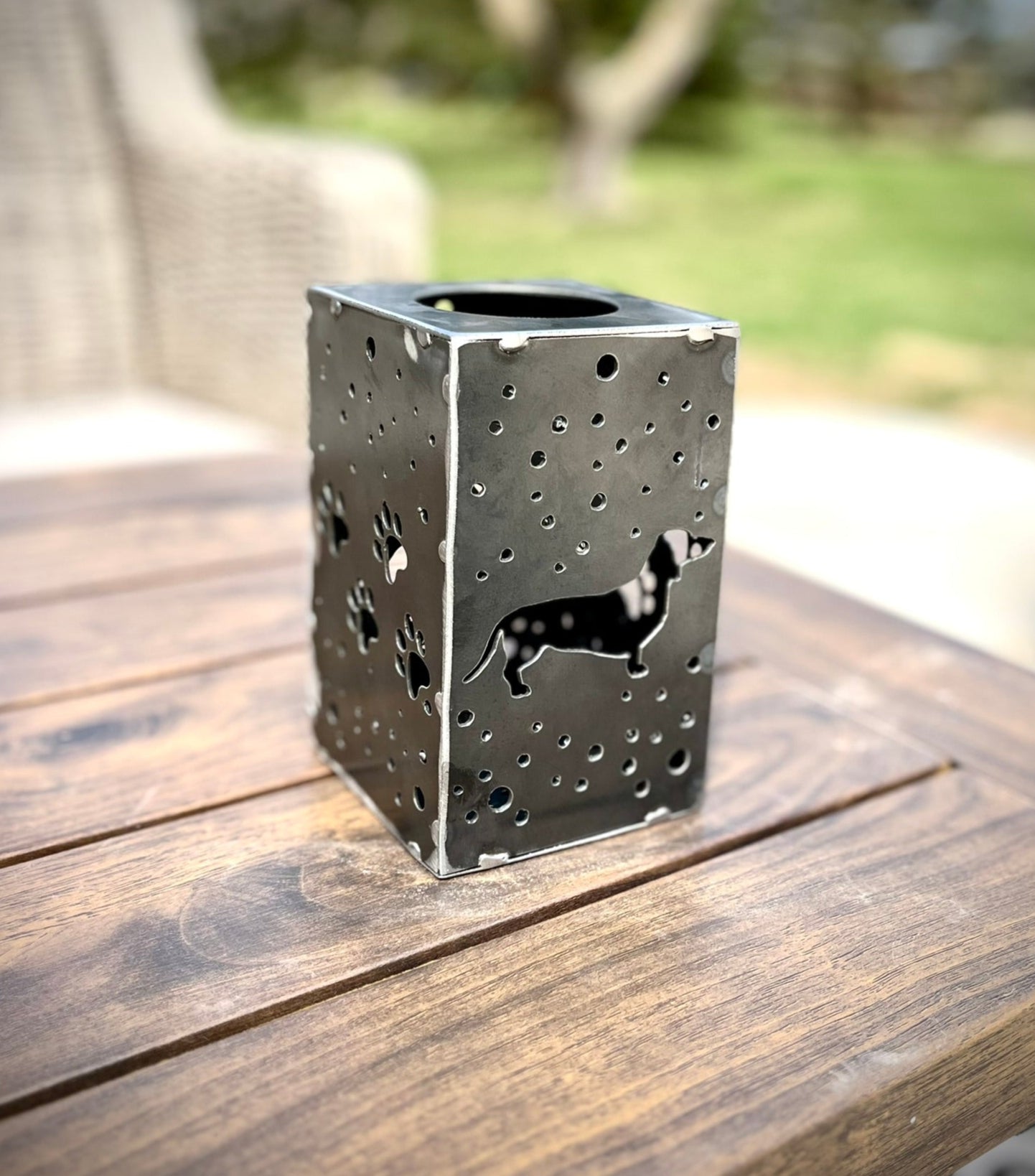 Puppy Cube Steel Hanging Solar Light