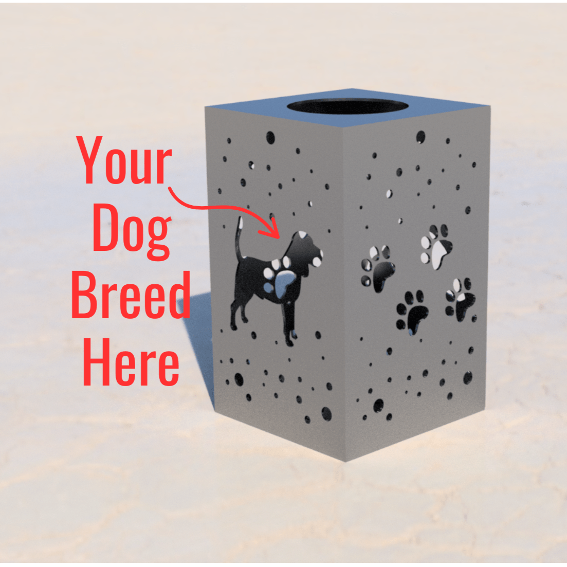 Puppy Cube Steel Hanging Solar Light