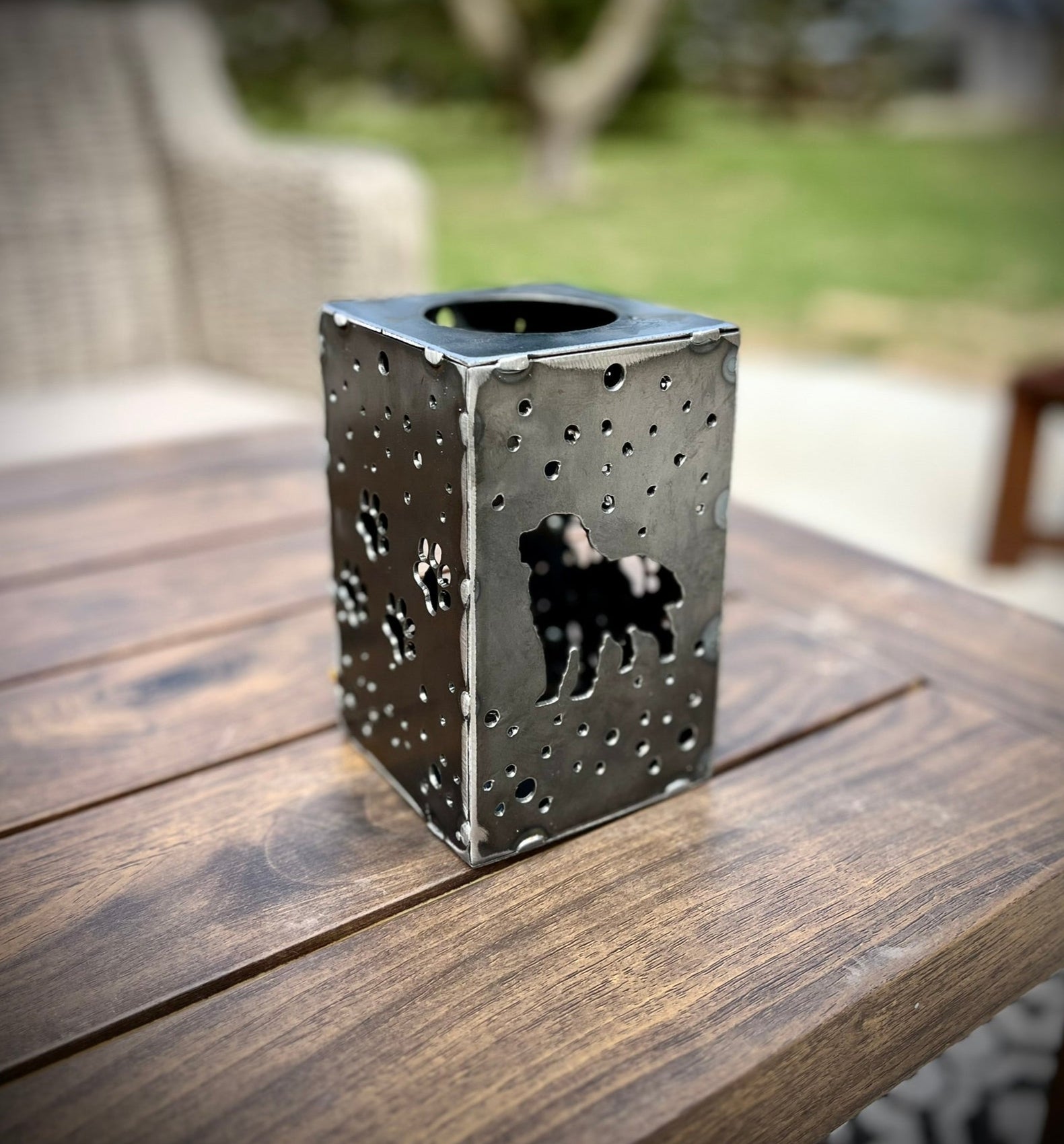 Puppy Cube Steel Hanging Solar Light