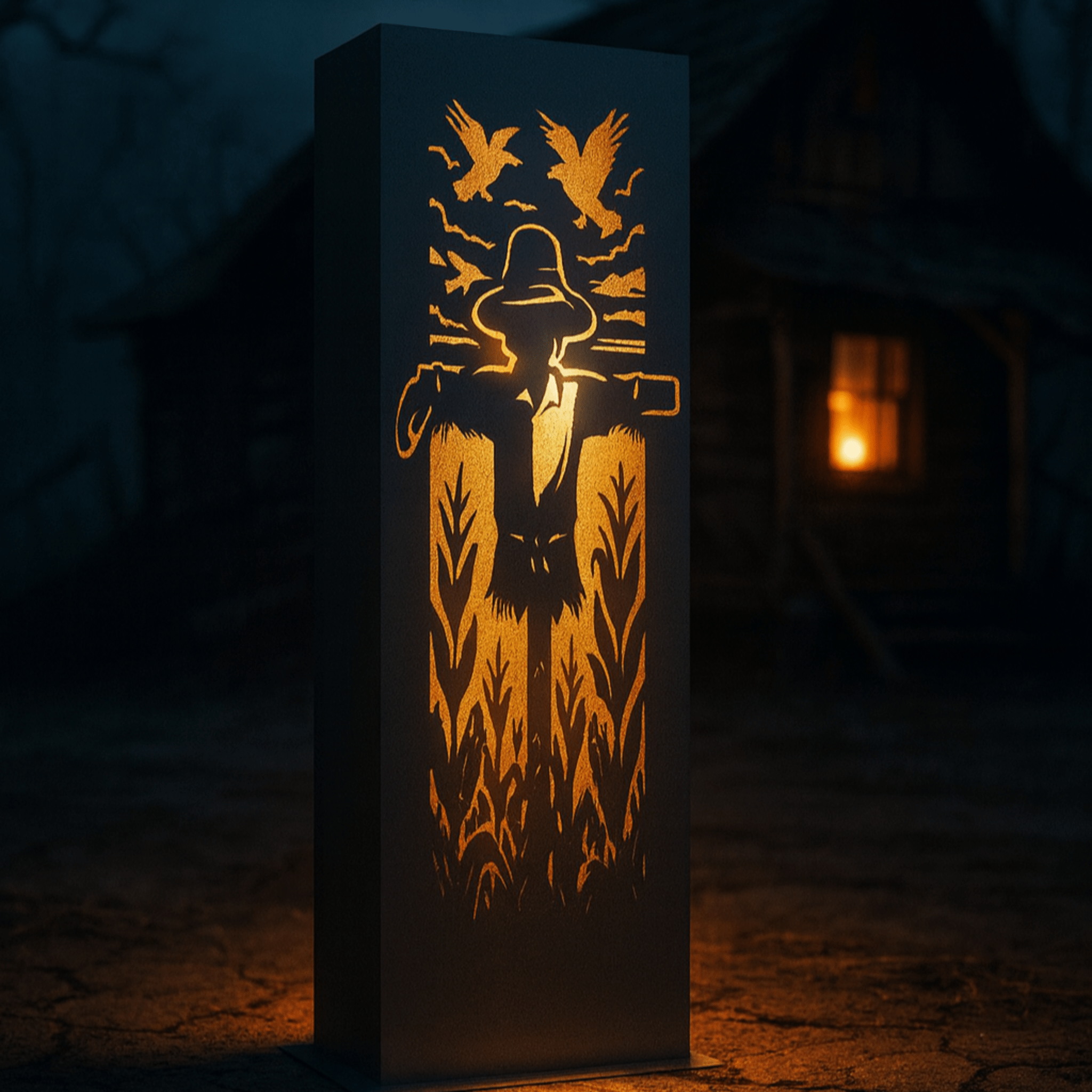 Harvest Guardian Solar Pillar - Steel - Scarecrow