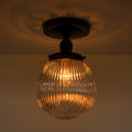 Modern Holophane Glass Ceiling Light