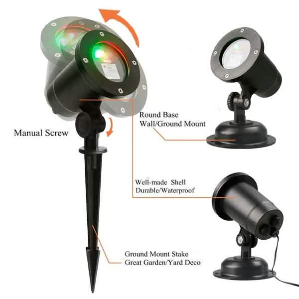 Waterproof Green & Red Laser Projector