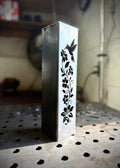 Hummingbird Garden Glow Steel Solar Luminary Pillar