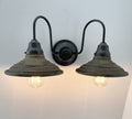 Rustic Industrial Farmhouse Wall Double Light Fixture