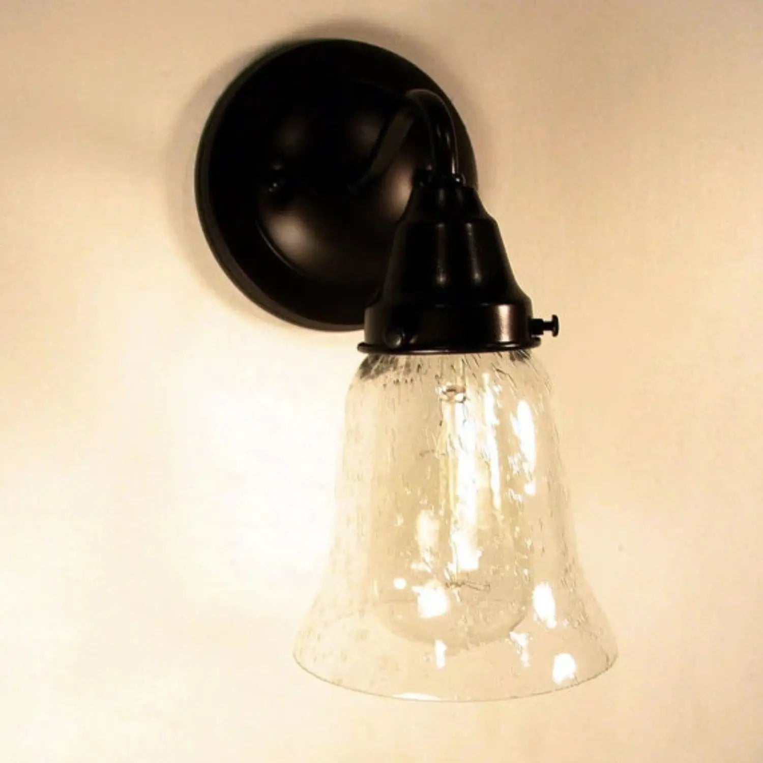 Seeded Glass Wall Sconce Light