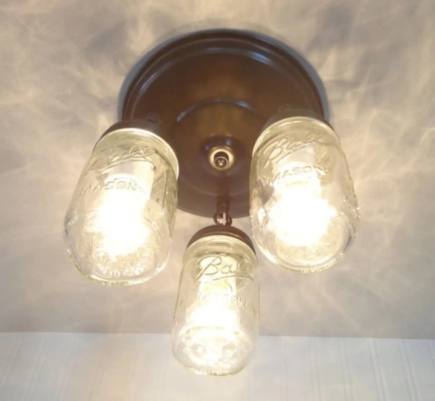 Rustic Jar Pendant Ceiling Trio