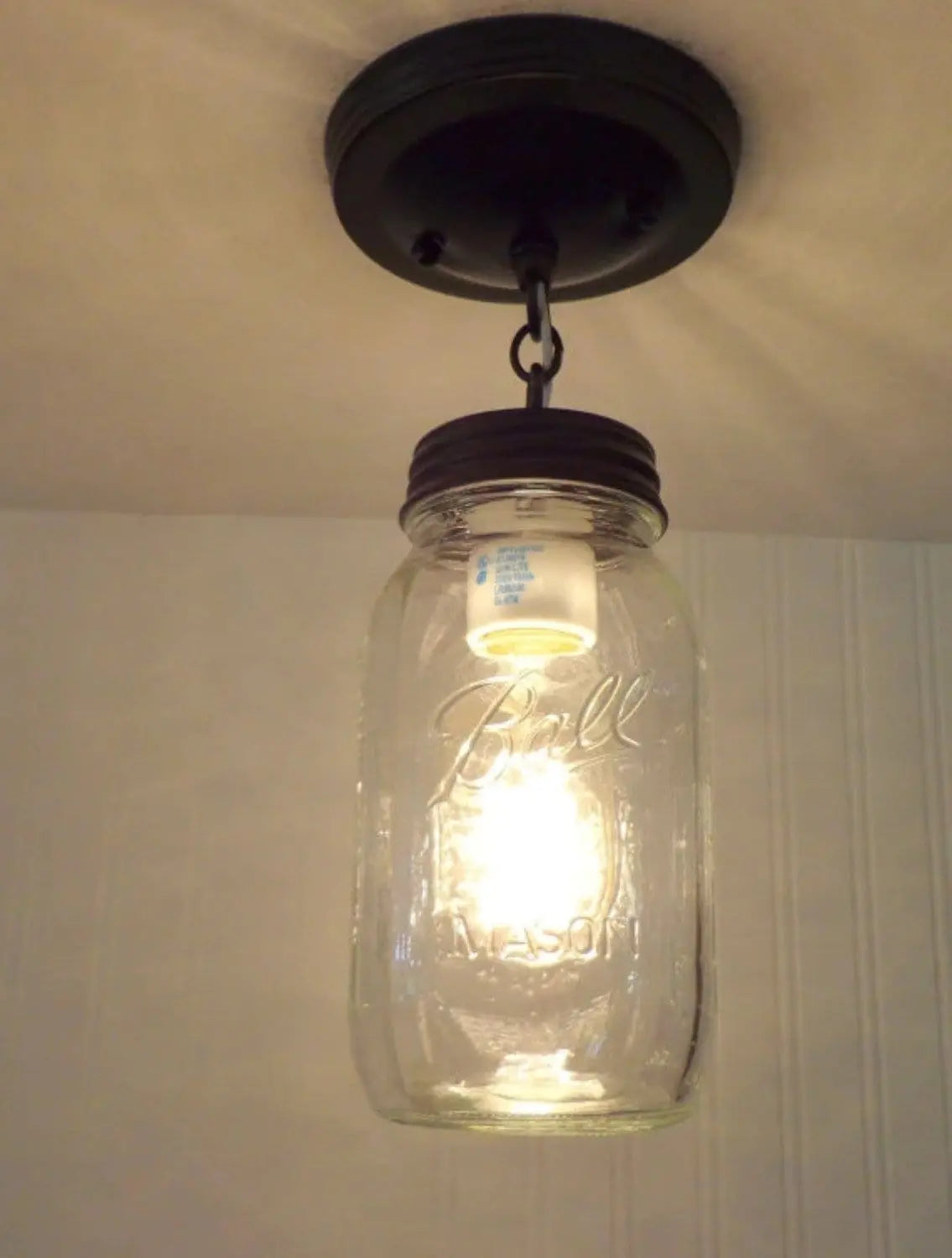 Farmhouse Mason Jar Ceiling Light