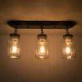 Farmhouse Mason Jar Chain Light Fixture