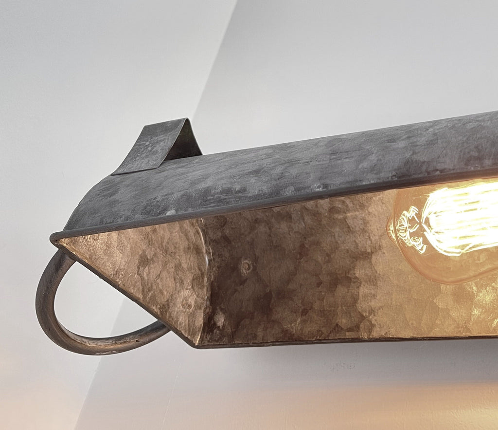 Galvanized Dome Farmhouse Wall Vanity Bathroom Light Fixture