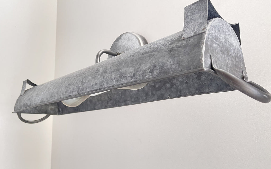 Galvanized Dome Farmhouse Wall Vanity Bathroom Light Fixture