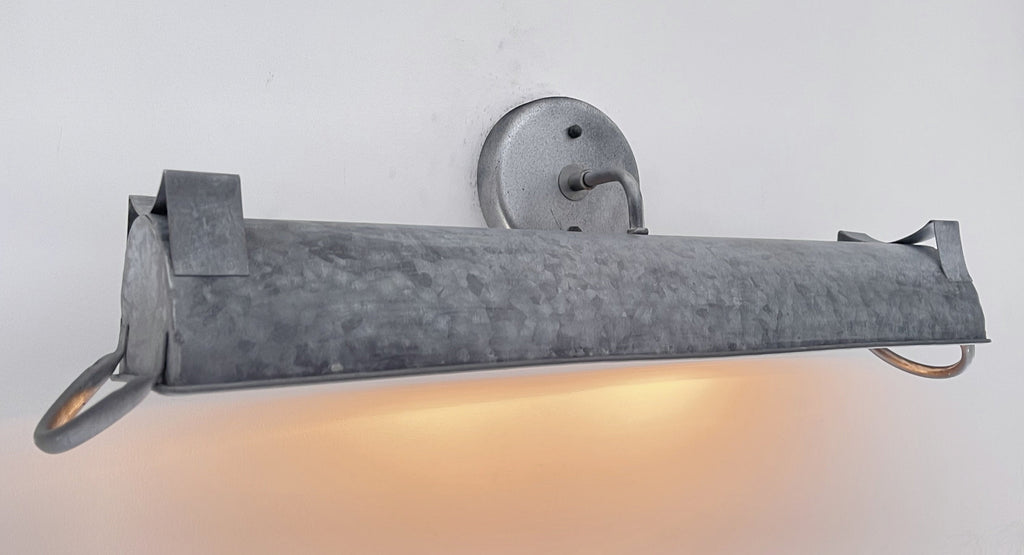 Galvanized Dome Farmhouse Wall Vanity Bathroom Light Fixture