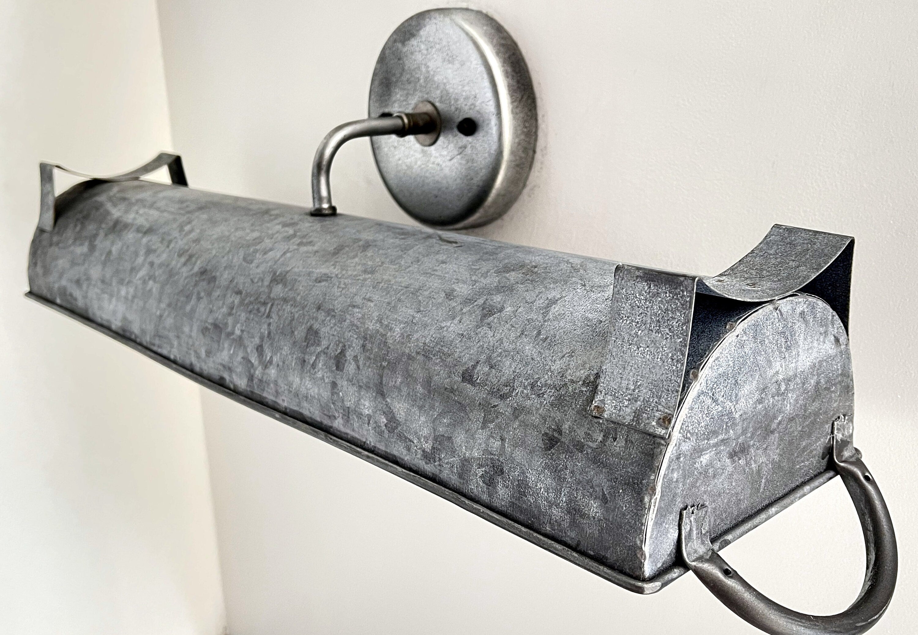 Galvanized Dome Farmhouse Wall Vanity Bathroom Light Fixture