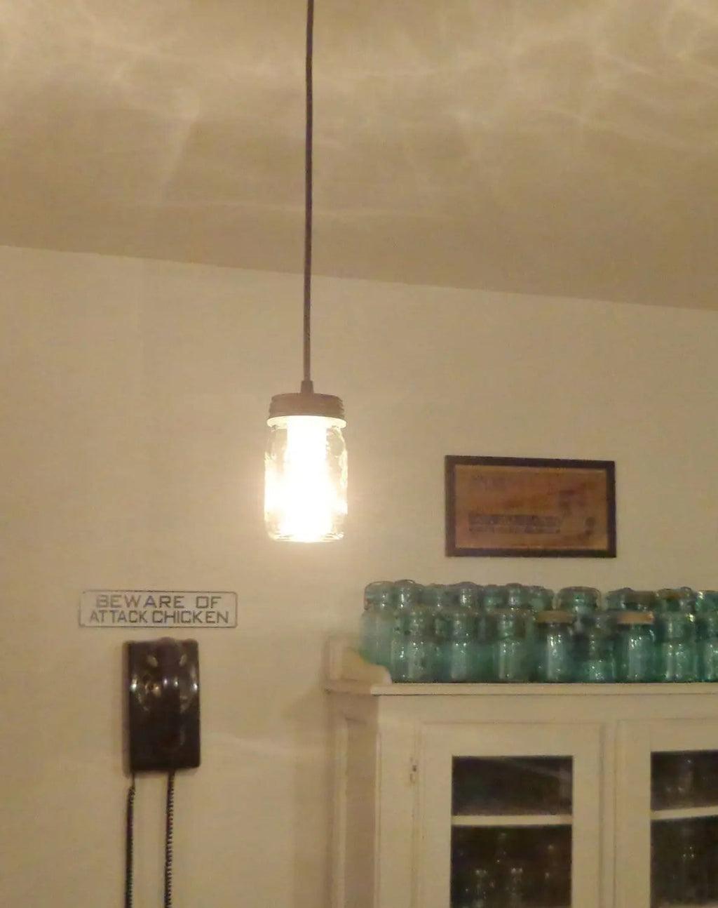 Mason Jar Pendant Light Pint