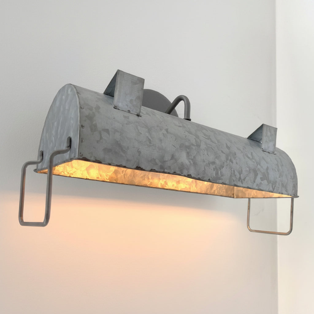 Industrial Galvanized Farmhouse Vanity Light