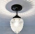 Antique Acorn Glass Ceiling Light with Chain 6in