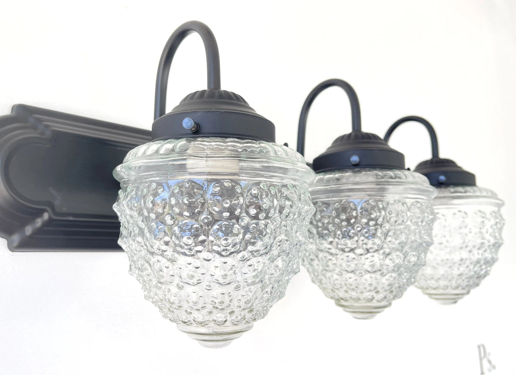 Antique Acorn Glass Vanity Light