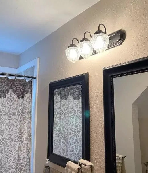 Antique Acorn Glass Vanity Light
