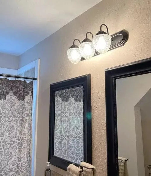 Antique Acorn Glass Vanity Light