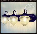 Antique Acorn Glass Vanity Light