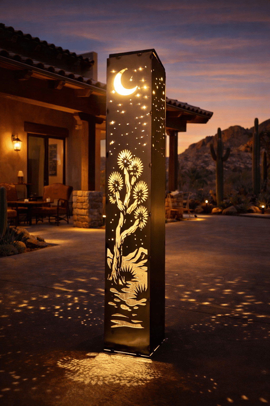 Joshua Moon Solar Luminary Pillar
