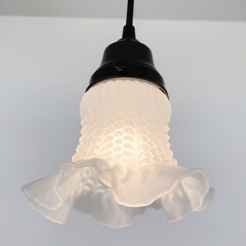 Retro 1960s Drum Flush Mount Ceiling Light